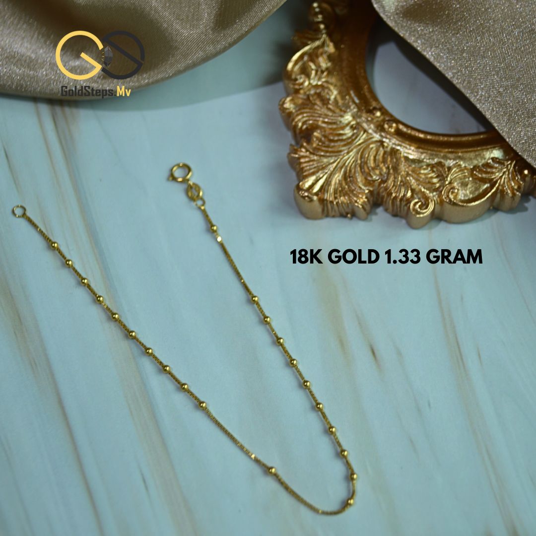 The Beadline Whisper — 18K Gold Bracelet