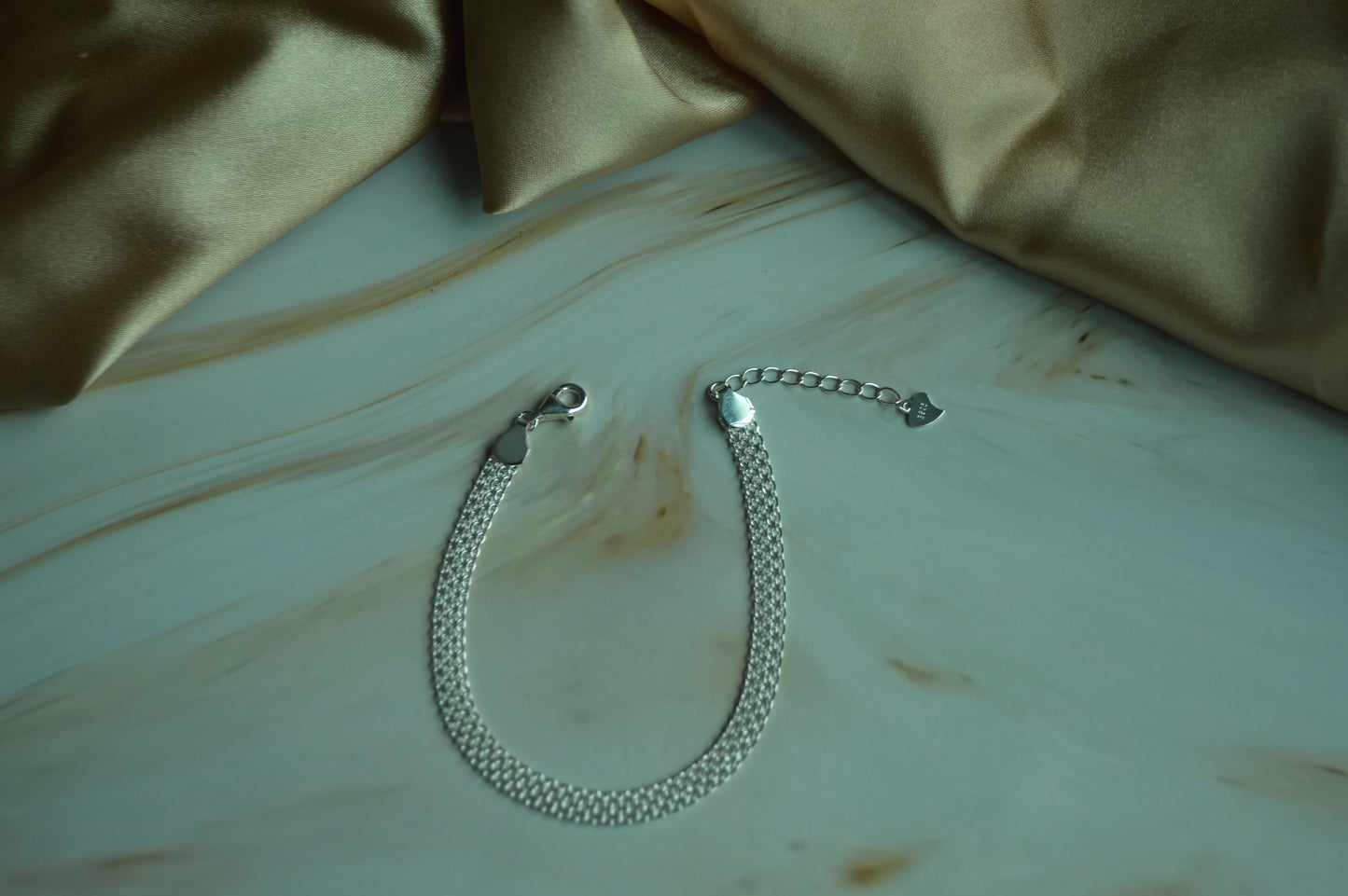925 Silver Woven Chain Bracelet – Refined Texture, Timeless Appeal