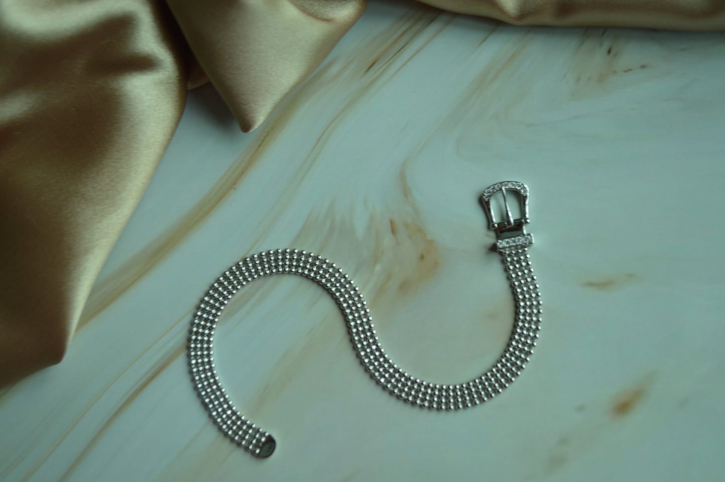 925 Silver Beaded Link Bracelet – Modern Elegance with a Luxe Touch