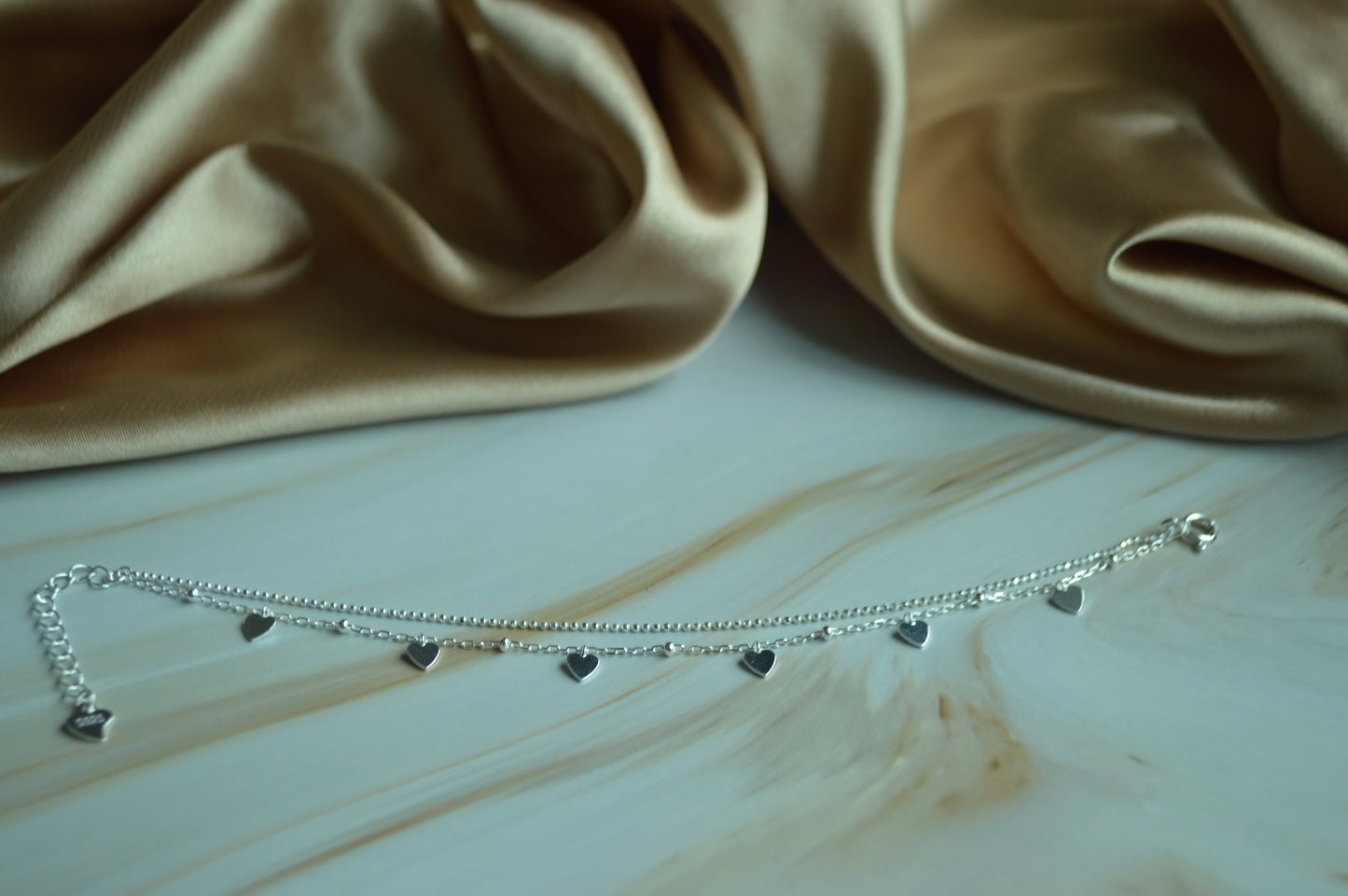 925 Silver Heart Charm Bracelet – Timeless Elegance in Every Detail