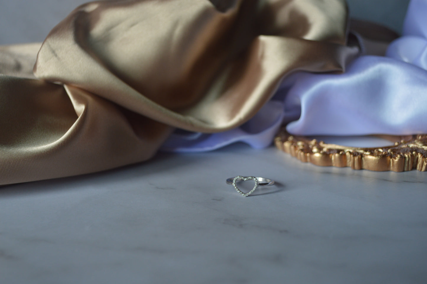 silver heart ring