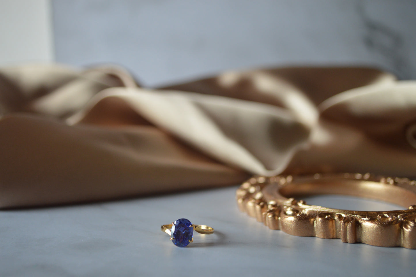 Original gold ring purple stone