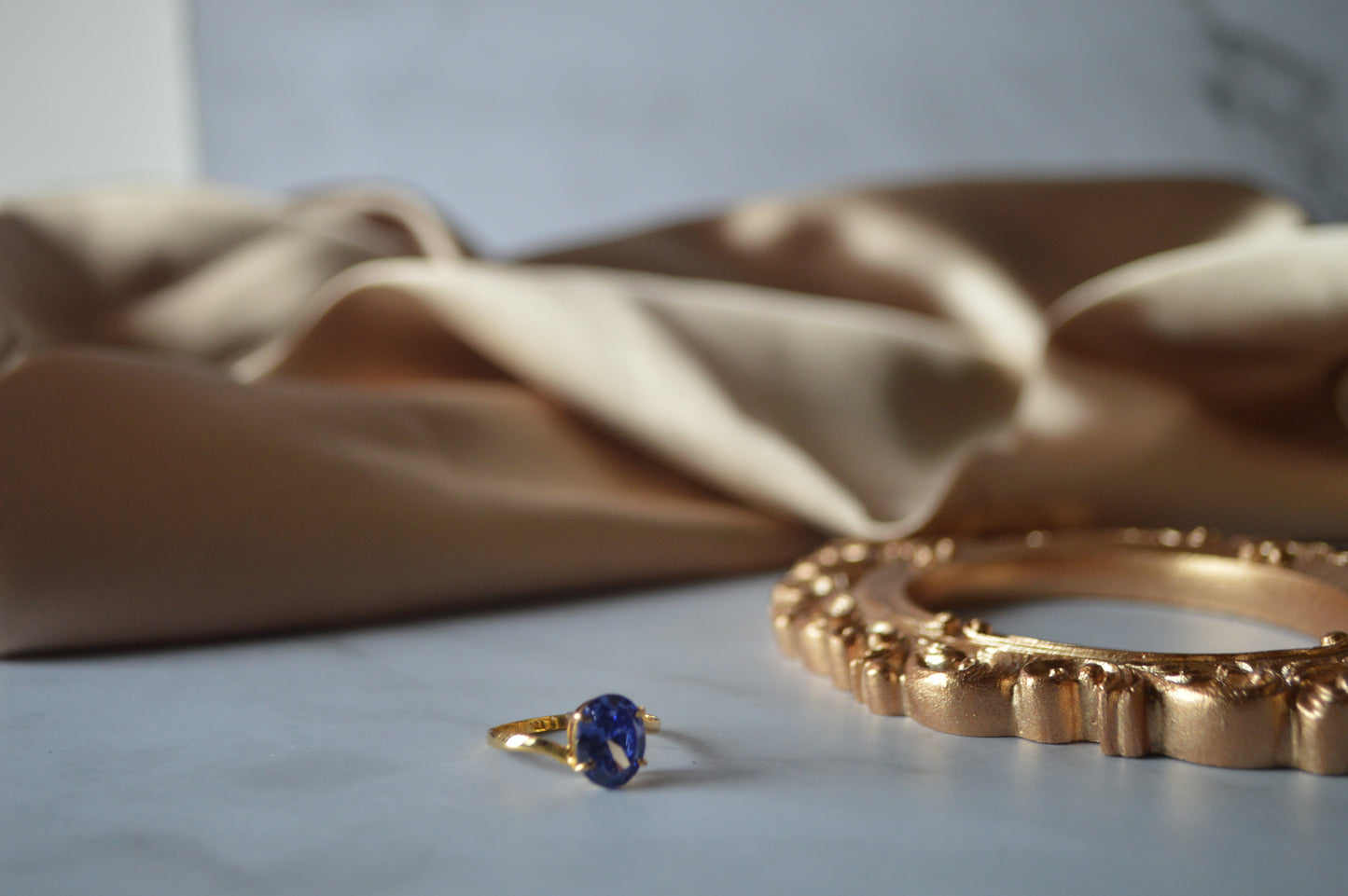 Original gold ring purple stone