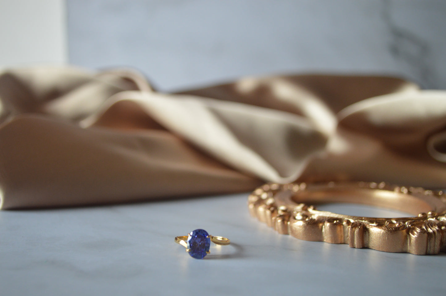 Original gold ring purple stone