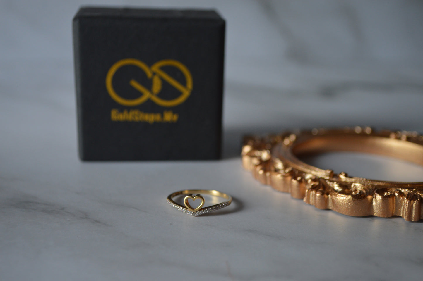 GS0346 18k Original gold heart ring