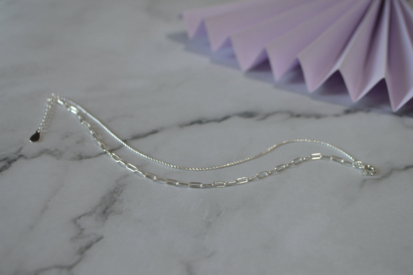 Sterling Silver 925 Dual Chain Bracelet