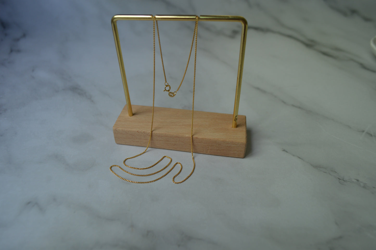 18k Solid Gold Italian Chain Necklace – 19.7 Inches