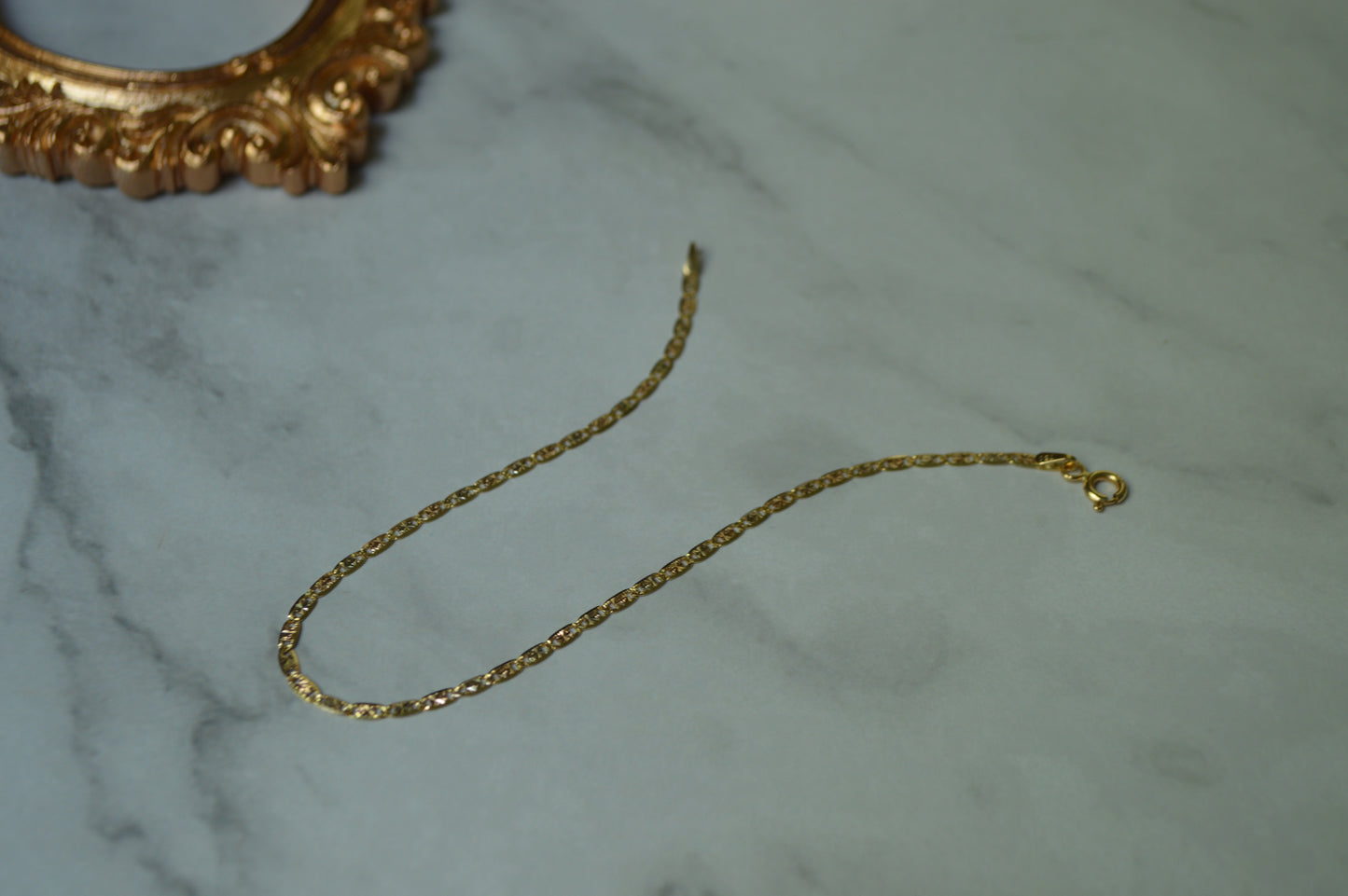 18k Solid Gold Italian Rope Chain Bracelet – 7.5 Inches