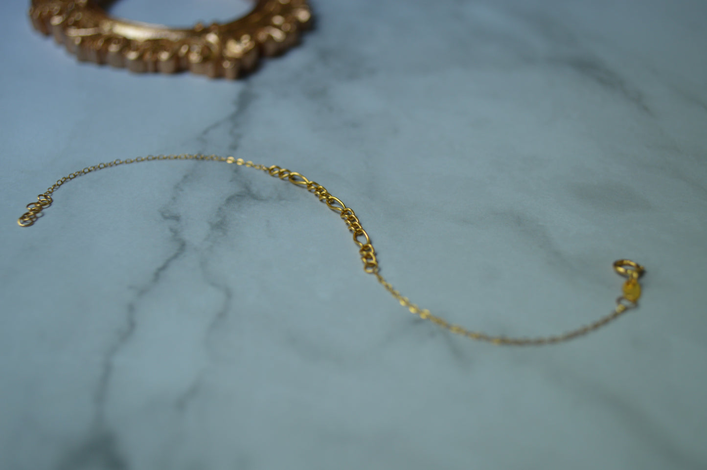18k Solid Gold Italian Oval-Link Chain Bracelet – 7.5 Inches
