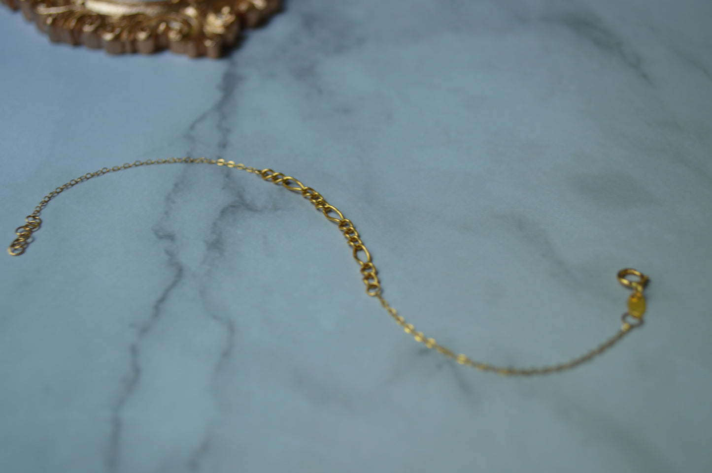 18k Solid Gold Italian Oval-Link Chain Bracelet – 7.5 Inches