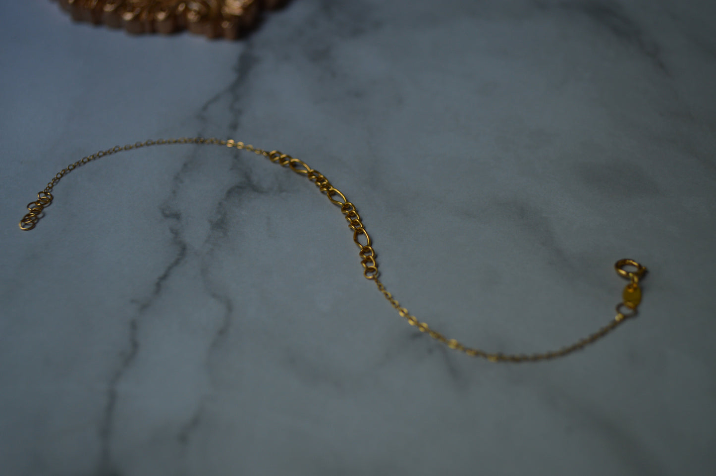18k Solid Gold Italian Oval-Link Chain Bracelet – 7.5 Inches