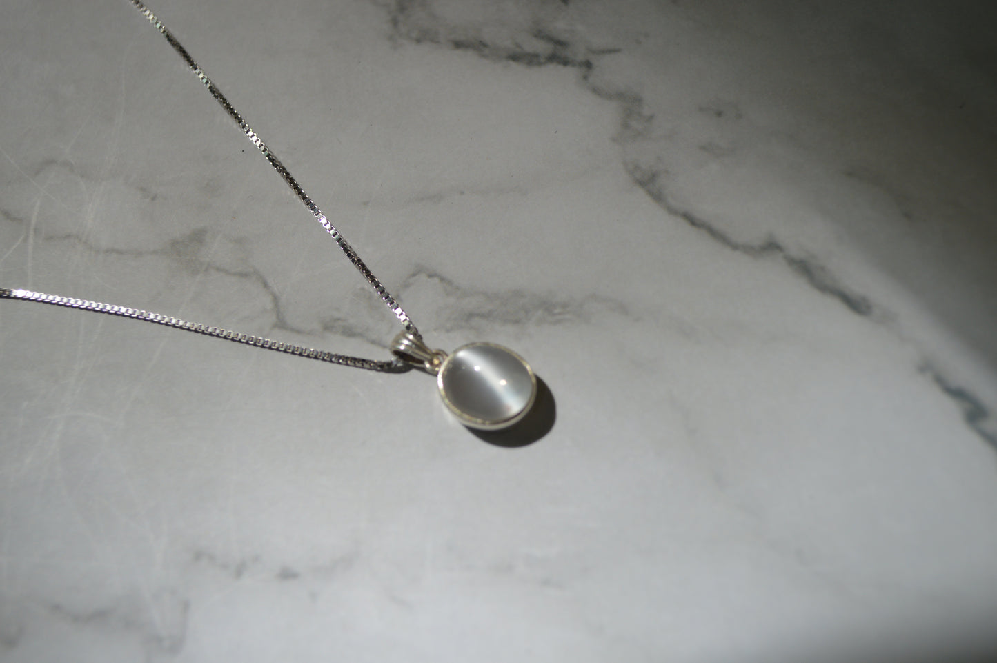 Natural Moonstone & Silver Necklace — Glow with Grace