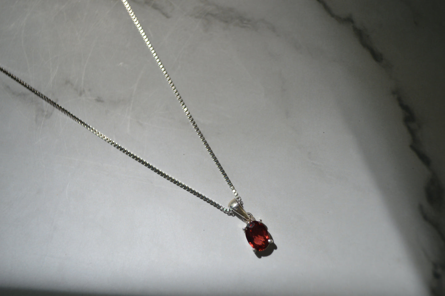 Natural Garnet & Silver Necklace — Passion in Every Detail