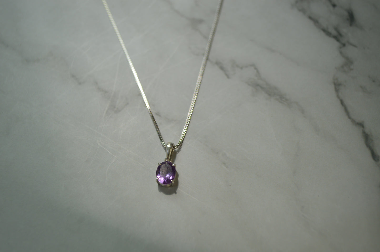 Natural Amethyst & Silver Necklace — Serenity in Every Sparkle