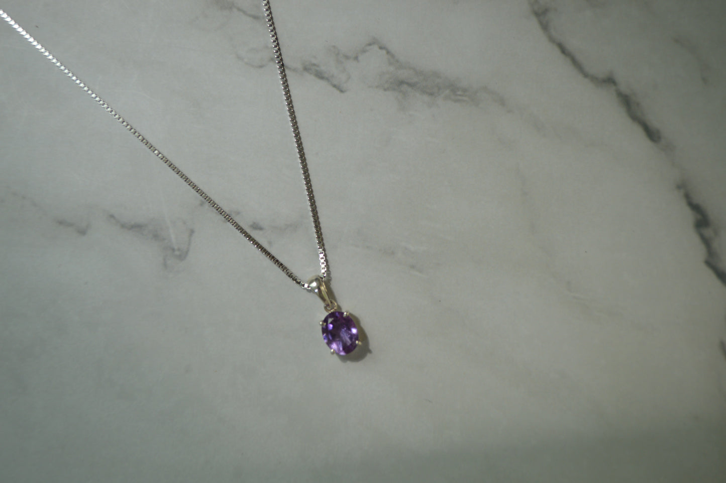 Natural Amethyst & Silver Necklace — Serenity in Every Sparkle