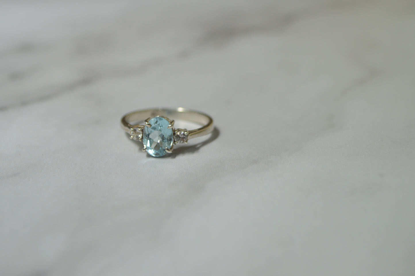 Natural Blue Topaz Silver Ring — Elegance in Every Facet