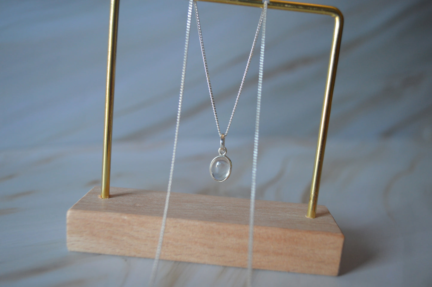 GS0509 Silver chain with original Moonstone pendant
