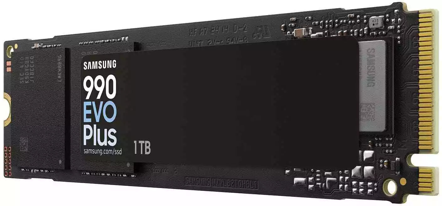 Samsung - 990 EVO PLUS SSD 1TB, PCIe Gen 4x4 | 5x2 M.2 2280, Speeds Up to 7,150 MB/s