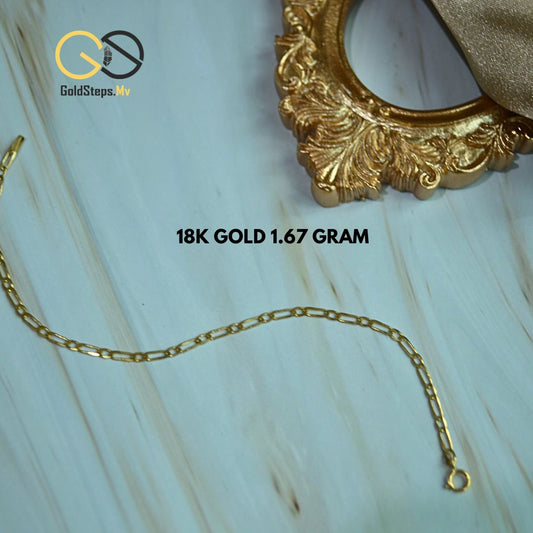 The Sleek Oval Drift — 18K Gold Bracelet