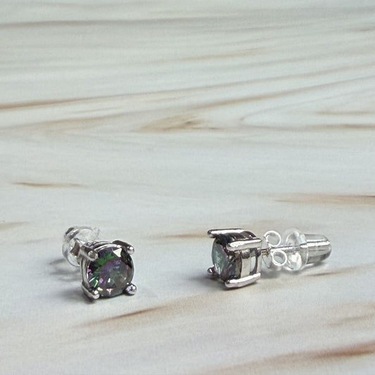 Majestic  CZ Stud Earrings in 925 Sterling Silver