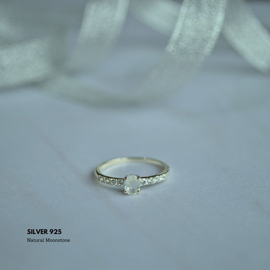Moonstone & White Topaz in Silver 925