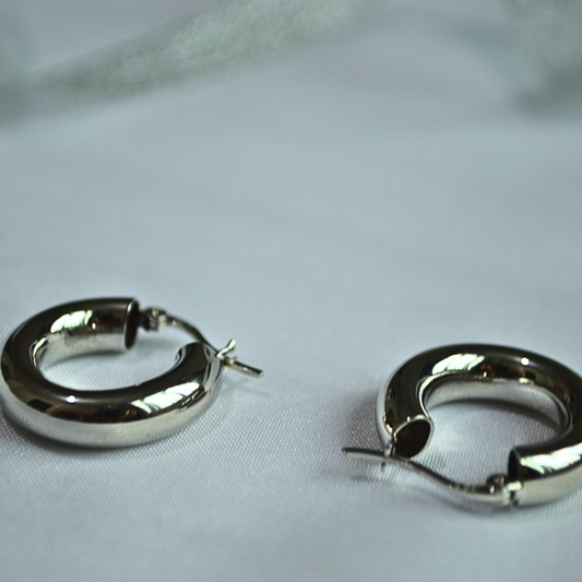 925 Sterling Silver Classic Hoop Earrings