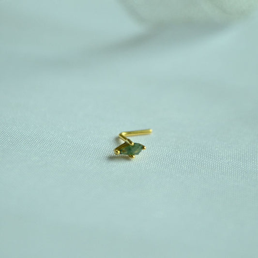 Silver 925 Gold Plated Nose Pin