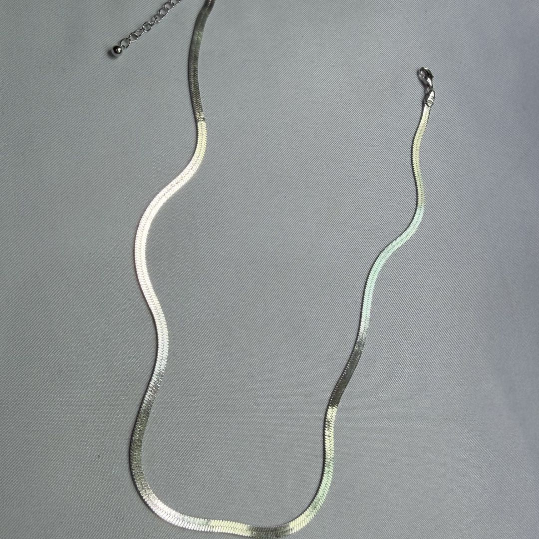 925 Sterling Silver Flat Snake Chain Necklace