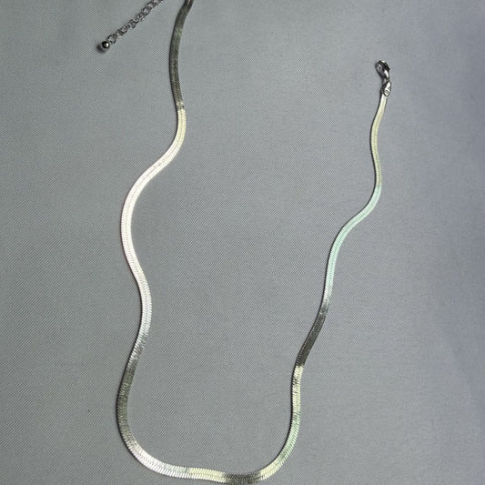 925 Sterling Silver Flat Snake Chain Necklace