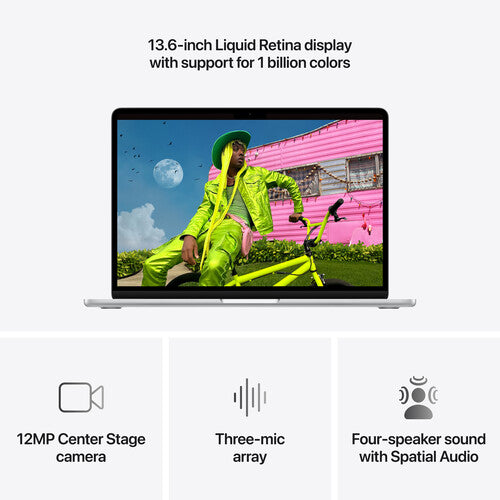 Apple MacBook Air 13.6" M5 Chip Laptop, 16GB Unified Memory, 512GB SSD, Liquid Retina Display, Wi‑Fi 7, macOS - Silve