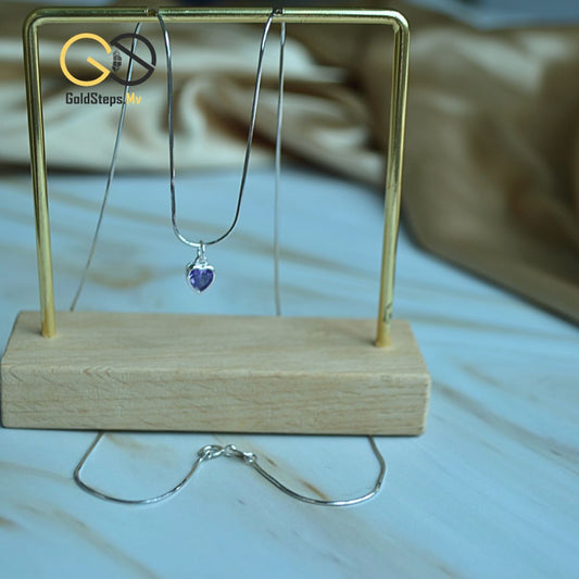 ilver 925 Heart Pendant Necklace