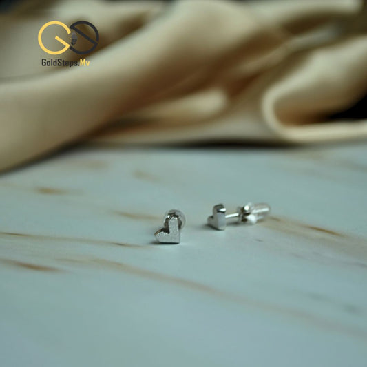 Silver 925 Heart Stud Earrings – Minimalist Elegance with Everyday Charm