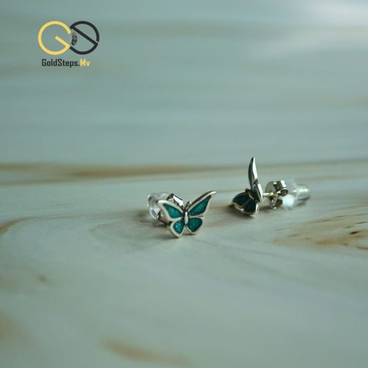 Silver 925 Butterfly Stud Earrings