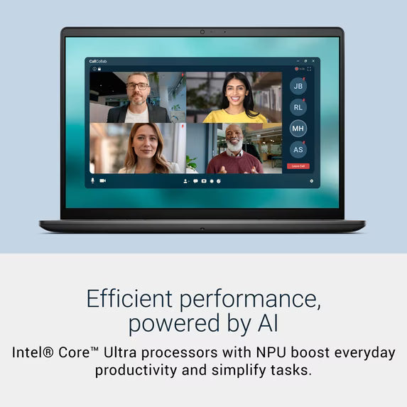 Dell D14260 14" FHD+ Laptop Intel Core Ultra 7 255U, 16GB DDR5 RAM, 512GB SSD, Windows 11, Wi‑Fi 6E - Carbon Black