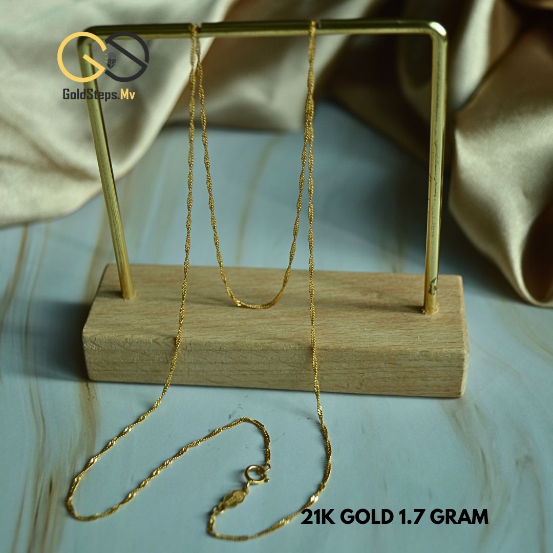 21K Gold Spiral Chain