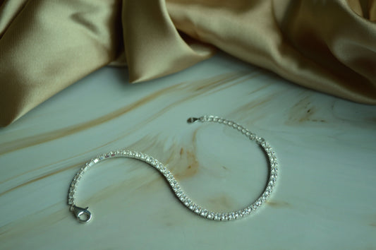 925 Silver Classic Tennis Bracelet – Sparkle with Timeless Sophistication