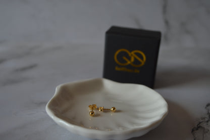 GS0381 18k gold Unique Dot Earring