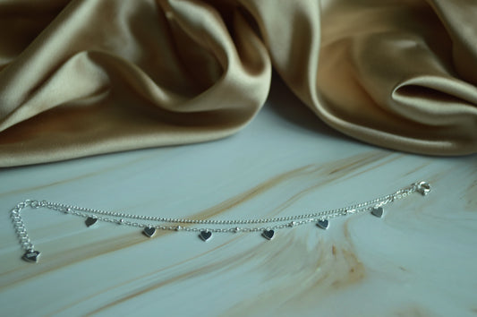 925 Silver Heart Charm Bracelet – Timeless Elegance in Every Detail