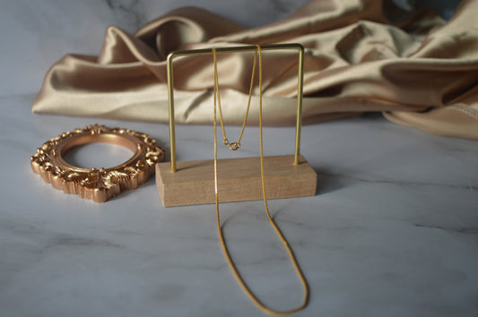 GS0562 21k gold box desing necklace