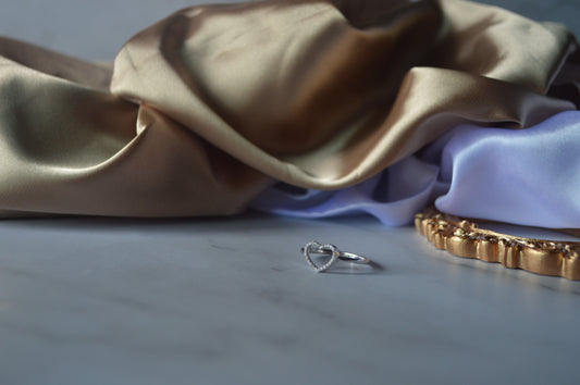 silver heart ring