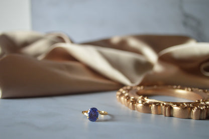 Original gold ring purple stone