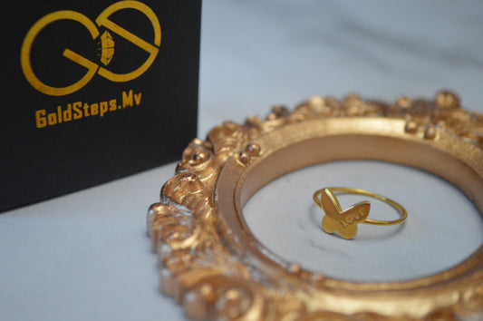 GSO468 18k Butterfly gold ring