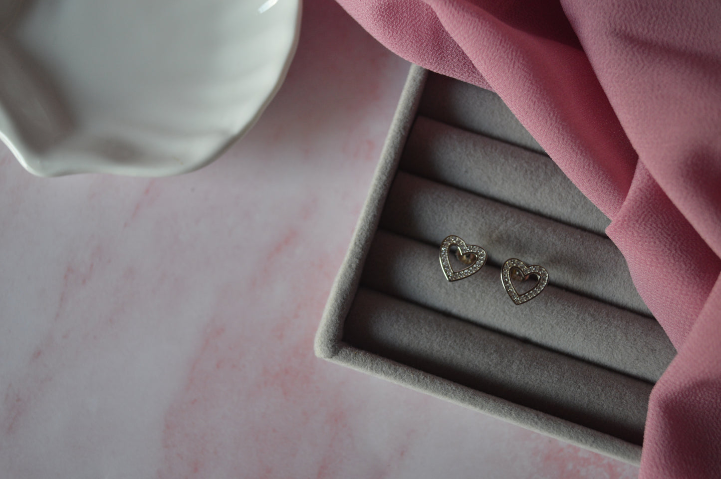 Silver 925 Heart Earrings for Women