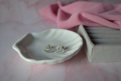 Silver 925 Heart Earrings for Women