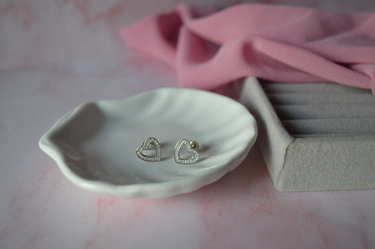 Silver 925 Heart Earrings for Women