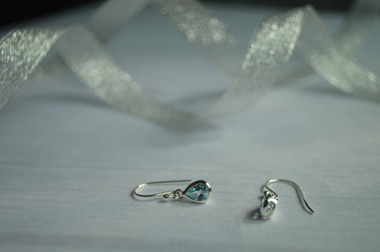 Timeless Sterling Silver 925 Blue Topaz Earrings