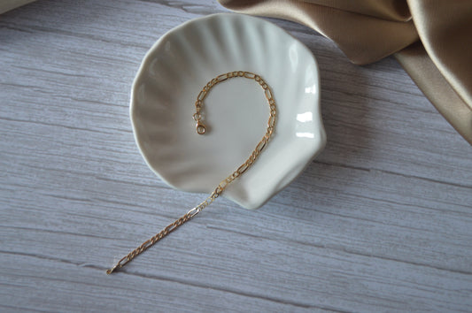 18k Gold Italian Chain braclet - 7.5 Inches