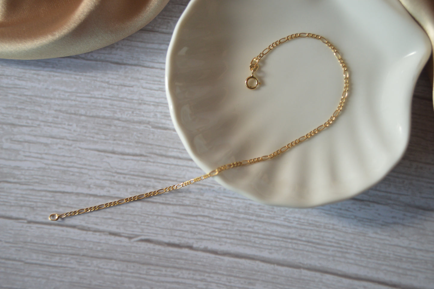 18k Gold Italian Chain braclet - 7.5 Inches