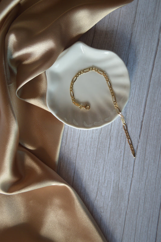 18k Gold Italian Chain braclet - 7.5 Inches