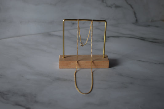 18K Gold flat chain design 17.7 Inches